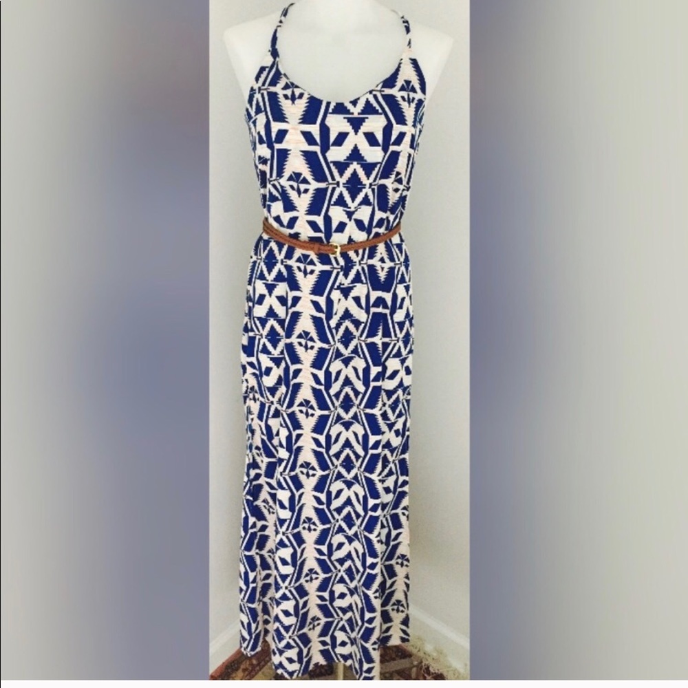Aztec print maxi dress